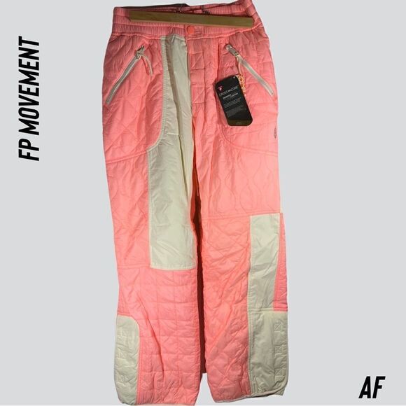FREE PEOPLE SUNRISE SKI PANTS PINK COMBO NWT SIZES - Picture 6 of 7